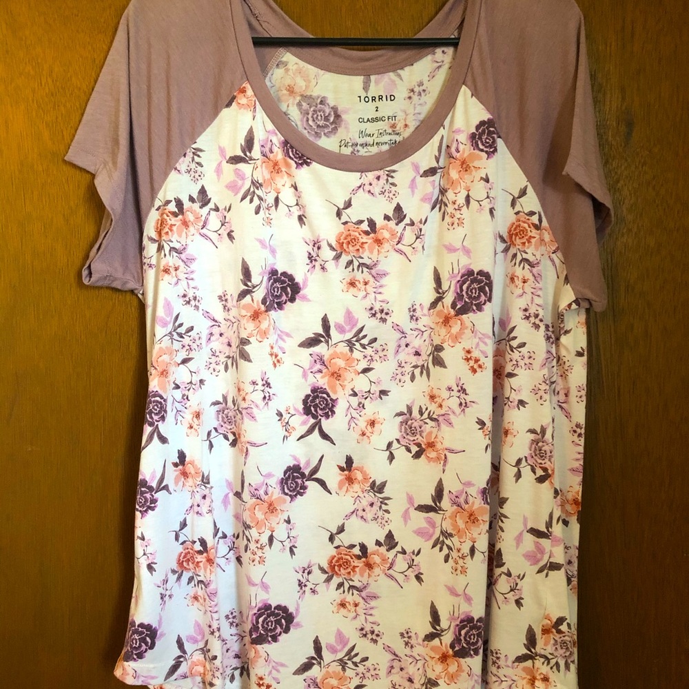 Torrid Classic Fit Floral Tee